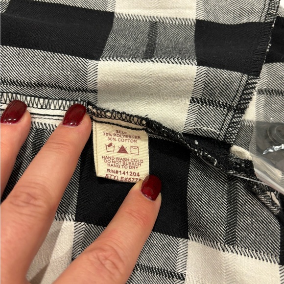 NWT Hem & Thread Gloria Gingham Tunic - black and white - Size Small - Picture 5 of 10